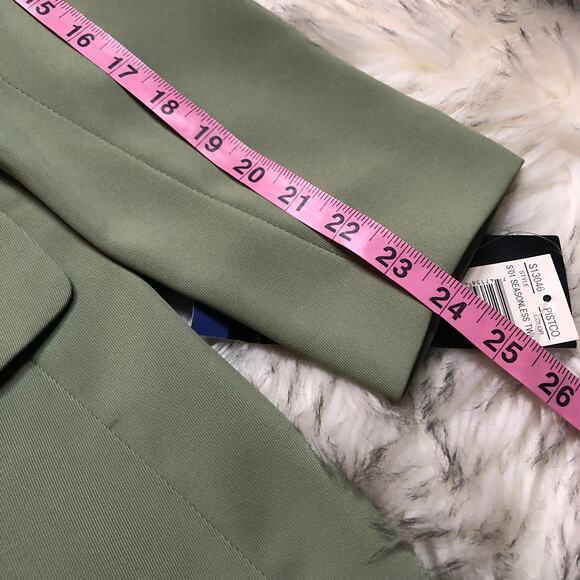 Vintage Deadstock 90s Sag Harbor NWT Pistachio Green Seasonless Twill Blazer - Picture 9 of 16
